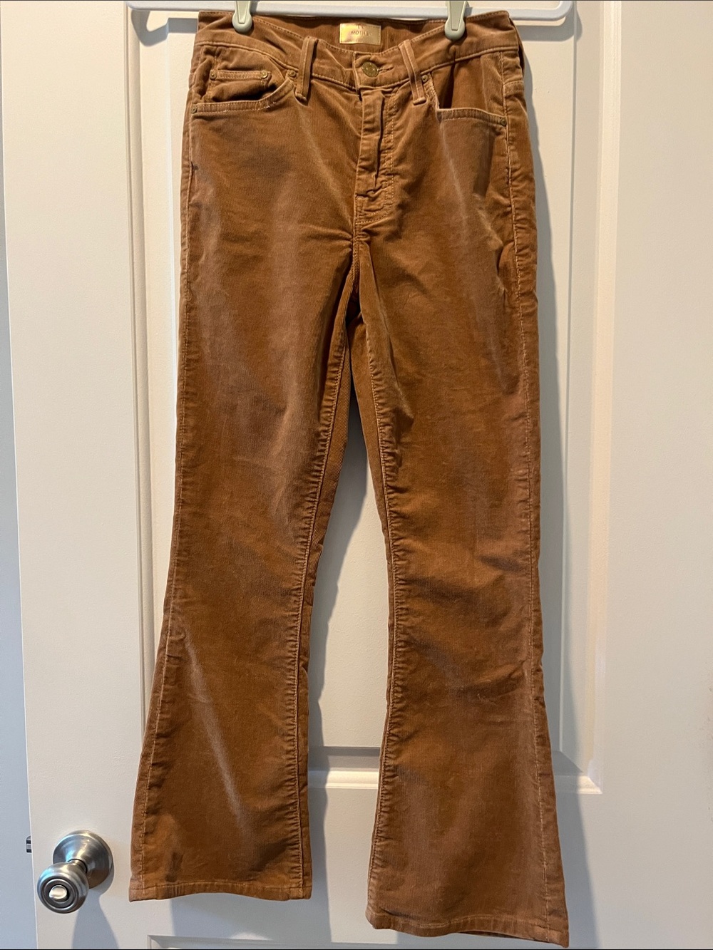 Mother The Weekender Hopscotch Cords in Tobacco wash